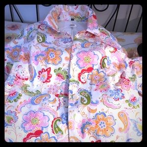 Talbots Lightweight Seersucker Raincoat -Size 16W